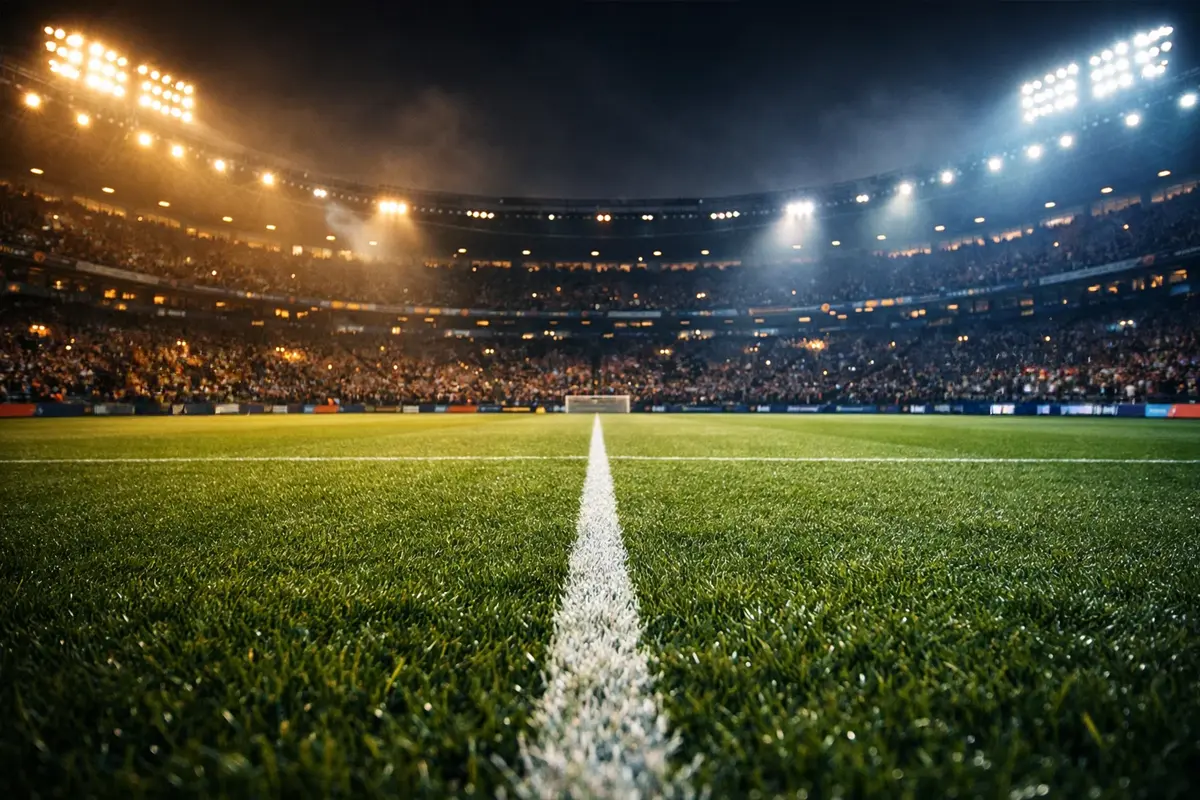 Stratégie paris sportif football - Stade de football illuminé avec supporters passionnés