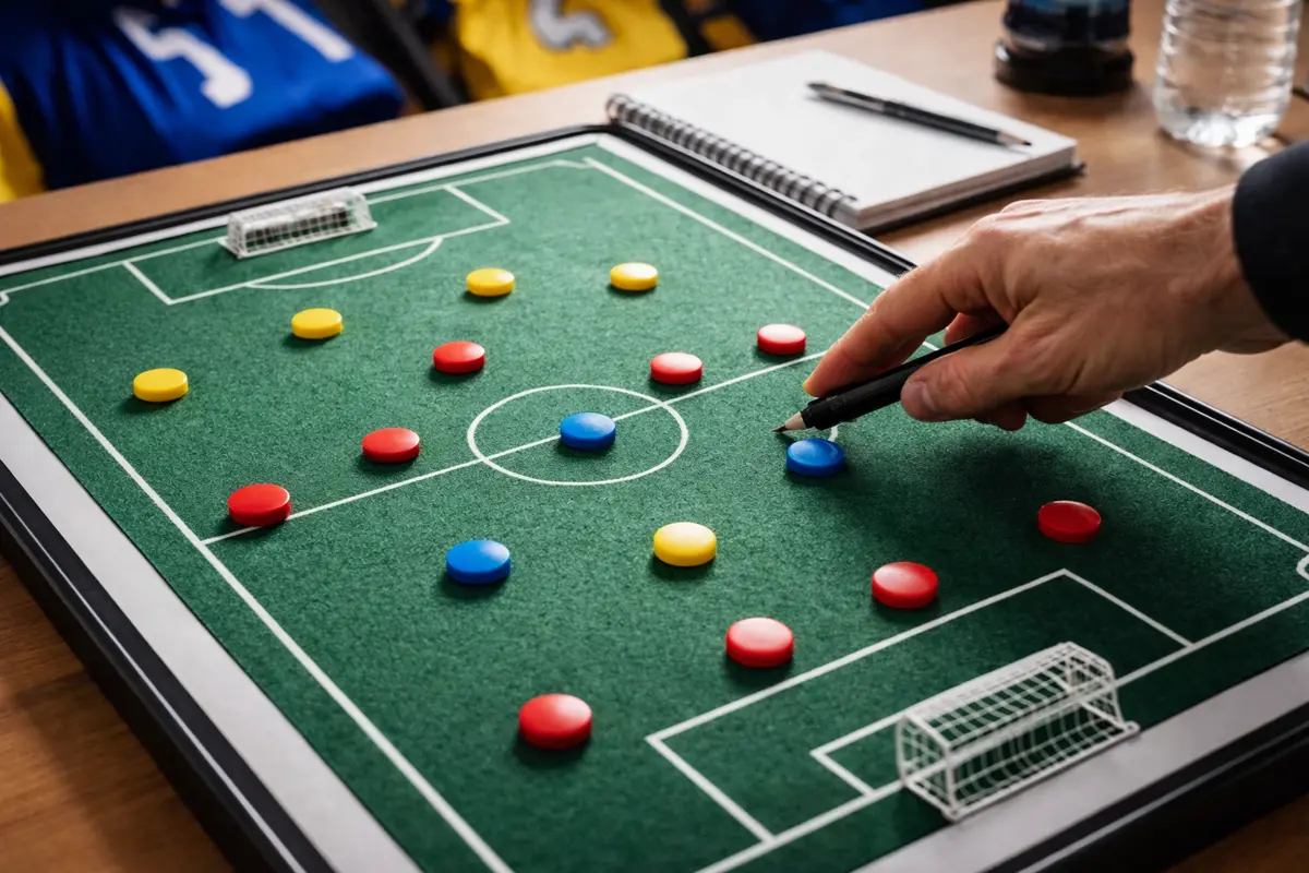 Stratégie value bet football - Tableau tactique avec formations de football